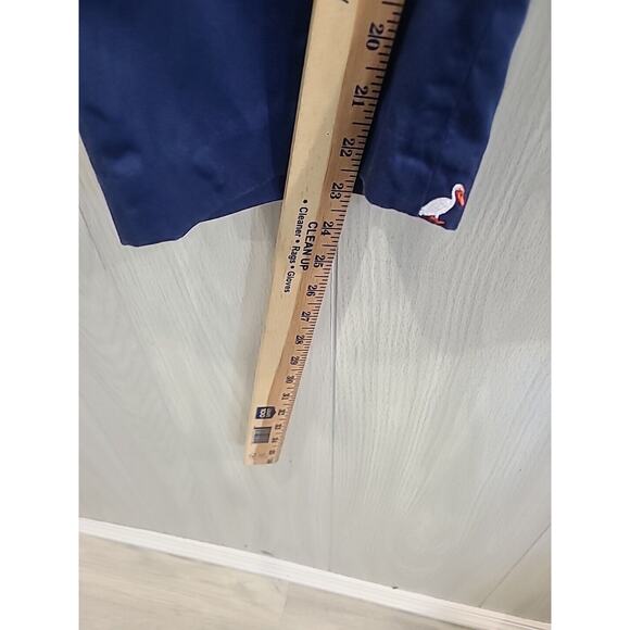 TOMMY HILFIGER Golf Crop Pants Blue Orange Pelican Embroidered Bird Capri 8 - Picture 9 of 9